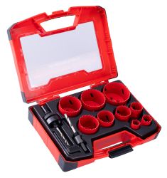 Bimetalov vykruovky do kovu 19-64mm 13ks kufrk