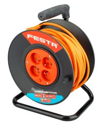 Predlovac kbel na bubne 25 m, 4 zsuvky, PVC, IP20, 230 V, 1,5 mm2