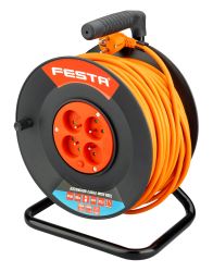 Predlovac kbel na bubne 50 m, 4 zsuvky, PVC, IP20, 230 V, 1,5 mm2