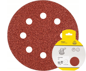 Brsny vsek na zips PS 18 EK, 125 mm, P40, dierovan D8, GLS5, 5 ks blister