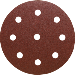 Brsny vsek na zips PS 22 K, 125 mm, P40, dierovan D8+1, GLS27