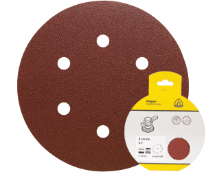 Brsny vsek na zips PS 22 K, 150 mm, P40, dierovan D6, GLS3, 5 ks blister