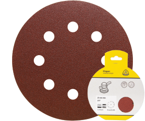 Brsny vsek na zips PS 22 K, 125 mm, P40, dierovan D8, GLS5, 5 ks blister