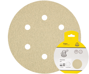 Brsny vsek na zips PS 33 CK, 150 mm, P80, dierovan D6, GLS3, 5 ks blister